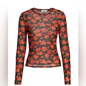 RHODE Florian Mesh Bodycon Top Size M NWT